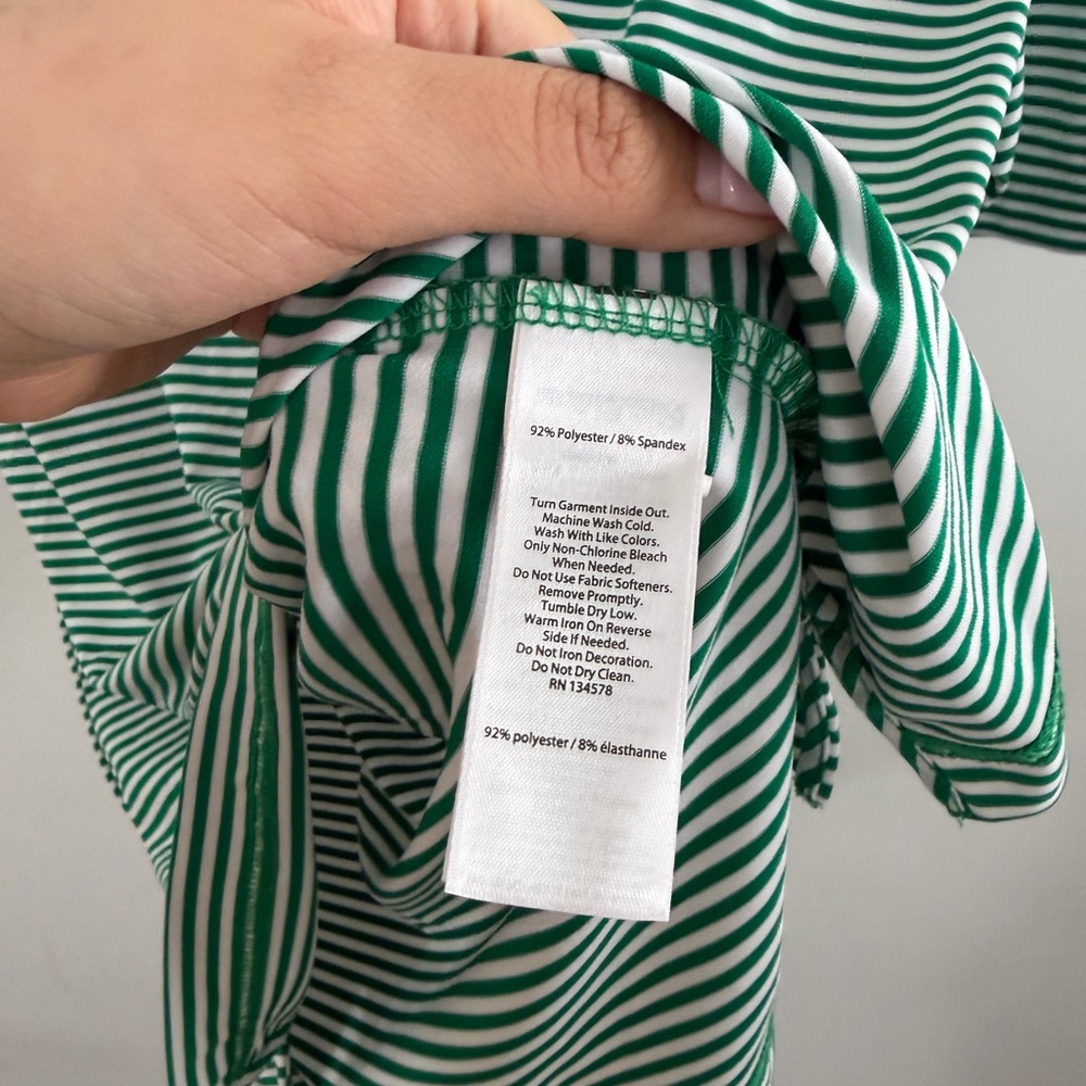 Vineyard Vines Green Striped Performance Polo Size Large - Picture 5 of 5